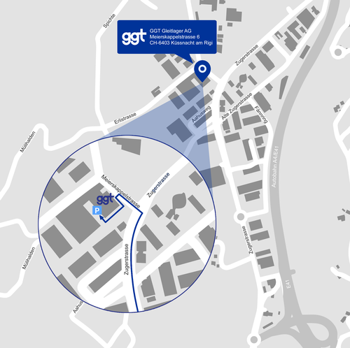 Lageplan GGT Gleitlager AG (für Grossansicht auf Bild klicken)